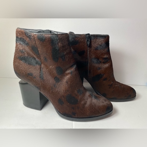 Alexander wang gabi ponyhair ankle boots heels brown 39 8.5 - Picture 3 of 11